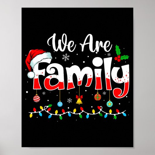 We Are Family 2025 Christmas Pajama Funny Matching Poster (Vorne)