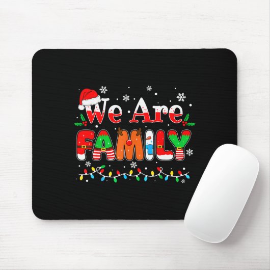 We Are Family Christmas Pajamas Funny Matching Xma Mousepad (Mit Mouse)