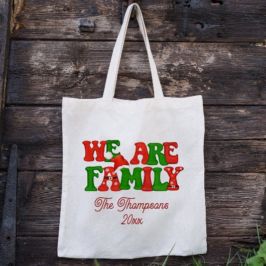 We Are Family Custom Christmas 2024 Personalized Tragetasche