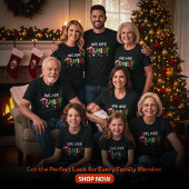 We Are Family Matching Christmas Design T-Shirt