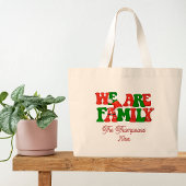 We Are Family Personalized Matching Christmas 2024 Jumbo Stoffbeutel