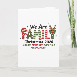 We Are Family Weihnachten 2026 Erinnerungen schaff Karte