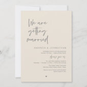 We are getting married, Modern Wedding Celebration Einladung (Vorderseite)