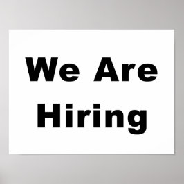 We Are Hiring Business Window Advertisement Poster