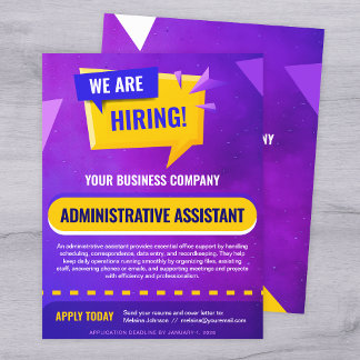 We Are Hiring Job Position Announcement Template Flyer