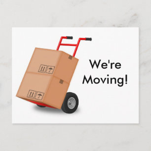"We are Moving" neue Adressenankündigung Postcard Ankündigungspostkarte