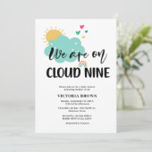 We are on Cloud NIne Baby Shower Invitation Einladung (Stehend Vorderseite)