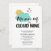 We are on Cloud NIne Baby Shower Invitation Einladung (Vorne/Hinten)
