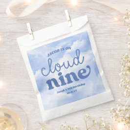 We Are On Cloud Nine Blue 9th Ninth Birthday Party Geschenktütchen