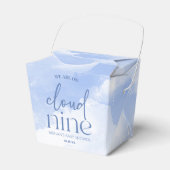 We Are On Cloud Nine Blue Baby Shower Geschenkschachtel (Vorderseite)
