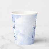 We Are On Cloud Nine Blue Baby Shower Pappbecher (Links)