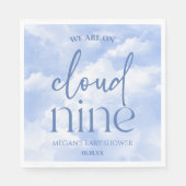 We Are On Cloud Nine Blue Baby Shower Serviette (Vorderseite)