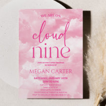 We Are On Cloud Nine Pink Clouds Baby Shower