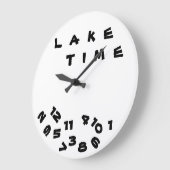 "WE ARE ON ***LAKE TIME***" WITH THIS COOL CLOCK GROßE WANDUHR (Winkel)