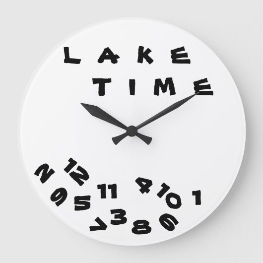 "WE ARE ON ***LAKE TIME***" WITH THIS COOL CLOCK GROßE WANDUHR (Vorderseite)
