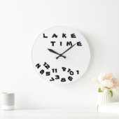 "WE ARE ON ***LAKE TIME***" WITH THIS COOL CLOCK GROßE WANDUHR (Zuhause)