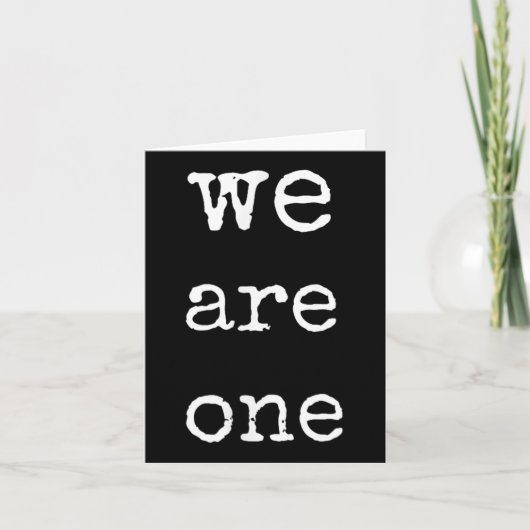 We Are One Men Graphic Insre Tee Sitive Message  Karte (Vorderseite)