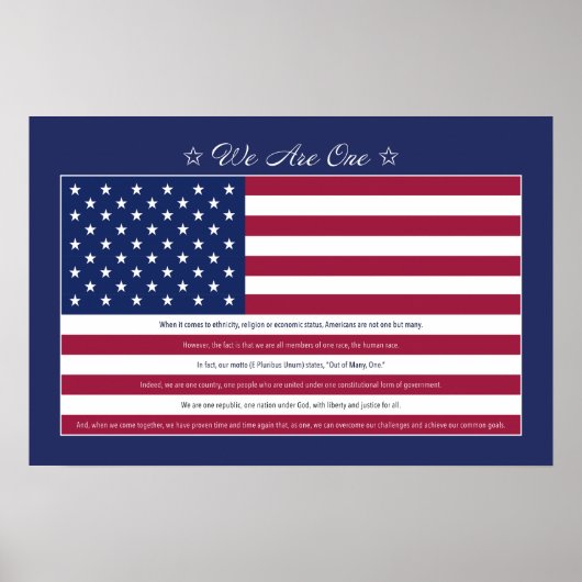 We Are One Poster (Vorne)