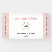 We Are Open Bakery Business Logo Banner (Horizontal)