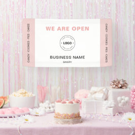 We Are Open Bakery Business Logo Banner