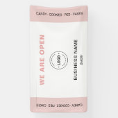 We Are Open Bakery Business Logo Banner (Vertikal)