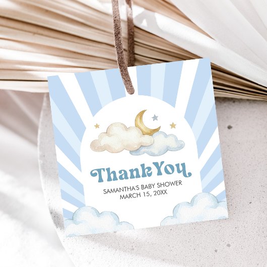 We are Over the Moon Baby Shower Geschenkanhänger