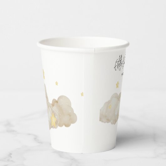 We Are Over The Moon Teddy Bear Baby Shower Pappbecher (Rechts)