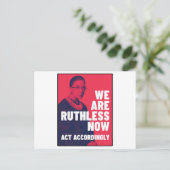 We Are Ruthless Now - Act Accordingly Unisex t-shi Postkarte (Stehend Vorderseite)