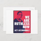 We Are Ruthless Now - Act Accordingly Unisex t-shi Postkarte (Vorne/Hinten)