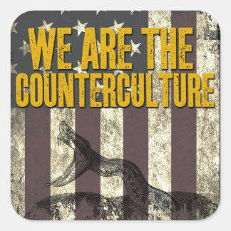 "We are the CounterCulture" 3"-Aufkleber Quadratischer Aufkleber