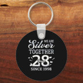 We Are Together 28 Years Couple Anniversary Since  Schlüsselanhänger (Vorderseite)