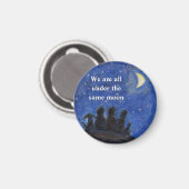 We Are Under the Same Moon Art Fridge Magnets Magnet (Vorderseite/Rückseite)