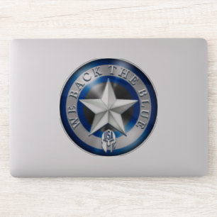 "We Back the Blue" kundenspezifisch geschnitten tr Aufkleber