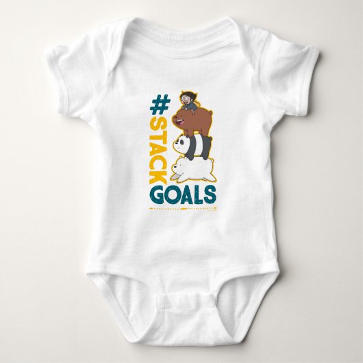 We Bare Bears and Chloe - #StackGoals Baby Strampler (Vorderseite)