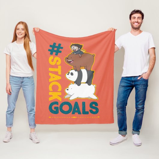 We Bare Bears and Chloe - #StackGoals Fleecedecke (Beispiel)