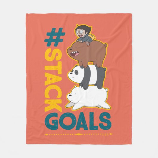 We Bare Bears and Chloe - #StackGoals Fleecedecke (Vorderseite)