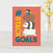 We Bare Bears and Chloe - #StackGoals Karte (Gelbe Blume)