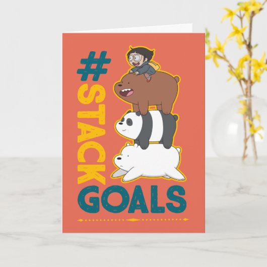 We Bare Bears and Chloe - #StackGoals Karte (Gelbe Blume)