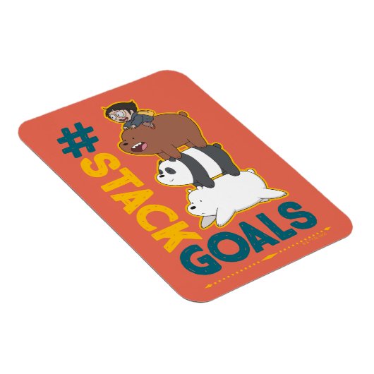 We Bare Bears and Chloe - #StackGoals Magnet (Rechte Seite)
