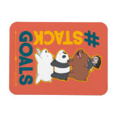We Bare Bears and Chloe - #StackGoals Magnet (Horizontal)