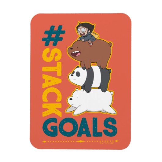 We Bare Bears and Chloe - #StackGoals Magnet (Vertikal)