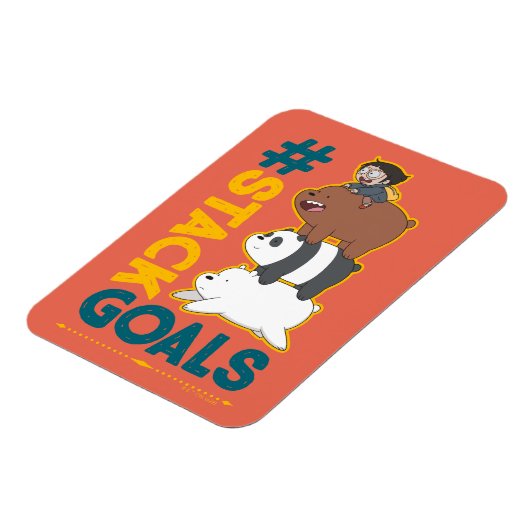 We Bare Bears and Chloe - #StackGoals Magnet (Linke Seite)