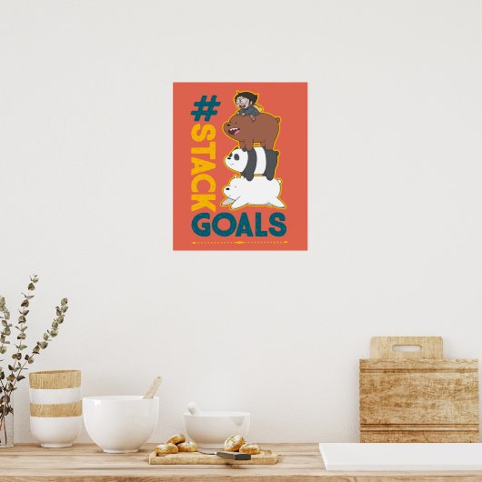 We Bare Bears and Chloe - #StackGoals Poster (Küche)