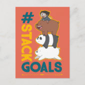 We Bare Bears and Chloe - #StackGoals Postkarte (Vorderseite)