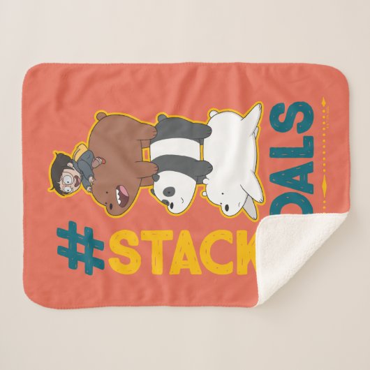 We Bare Bears and Chloe - #StackGoals Sherpadecke (Vorderseite (Horizontal))