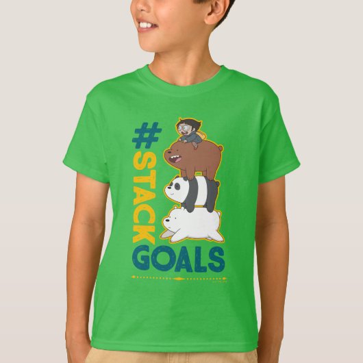 We Bare Bears and Chloe - #StackGoals T-Shirt (Vorderseite)