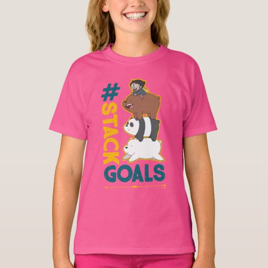 We Bare Bears and Chloe - #StackGoals T-Shirt (Vorderseite)