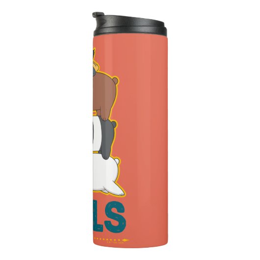 We Bare Bears and Chloe - #StackGoals Thermosbecher (Nach rechts gedreht)