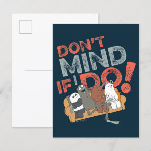 We Bare Bears & Charlie - Don't Mind If I Do! Postkarte