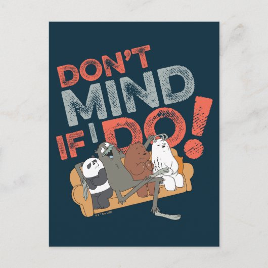 We Bare Bears & Charlie - Don't Mind If I Do! Postkarte (Vorderseite)